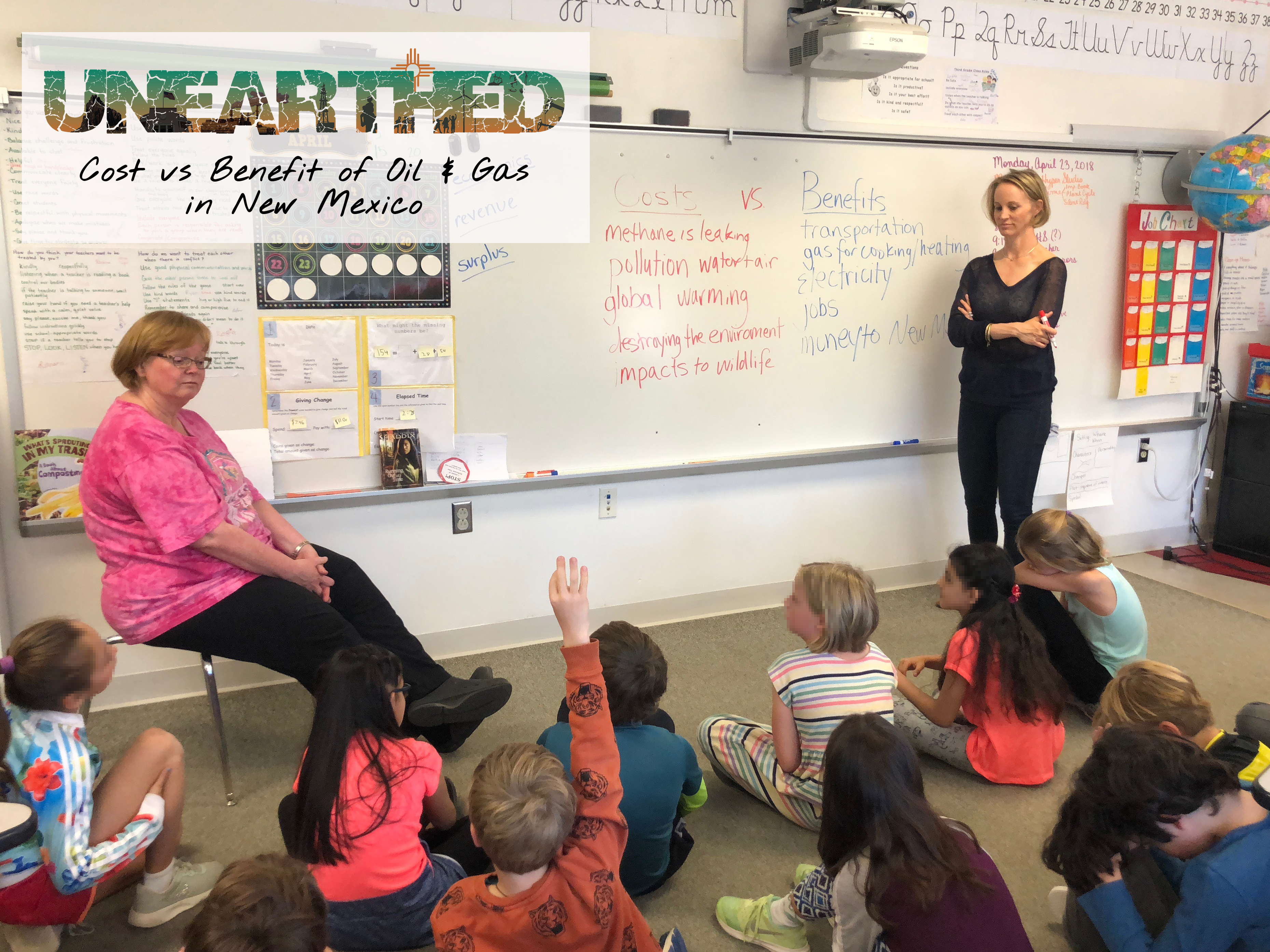 Picture of a classroom discussing Earth day.