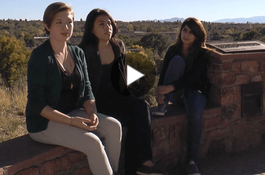 Thumbnails of three young women