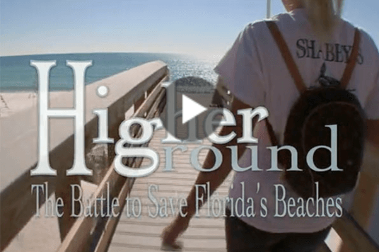 Higher Ground thumbnail with girl walking boardwalk to beach
